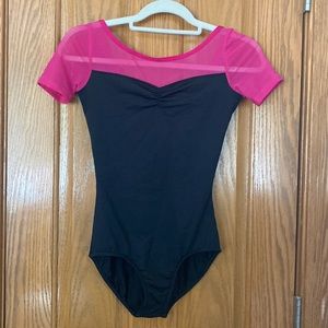 Pink and black Mariia ballet leotard